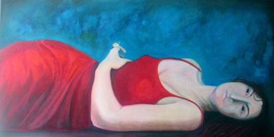 Ariane Zuber - Der Wunschring - 100 x 50 cm - Ei-Tempera/Öl auf Leinwand