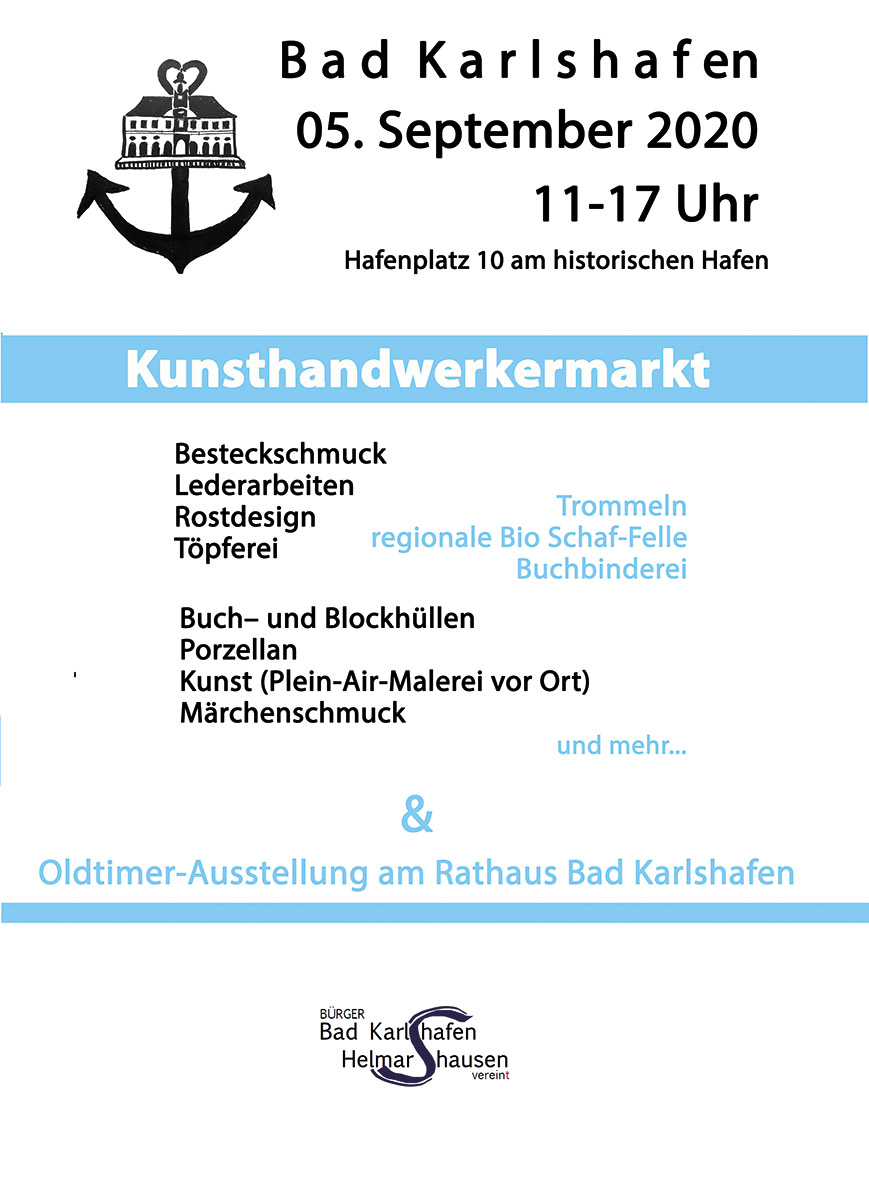 Kunsthandwerkermarkt Bad Karlshafen, 5.9.2020