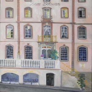Gemälde: Hotel zum schwan, Ariane Zuber, Bad Karlshafen