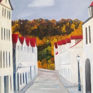 Herbst in Bad Karlshafen, Gemälde von Ariane Zuber