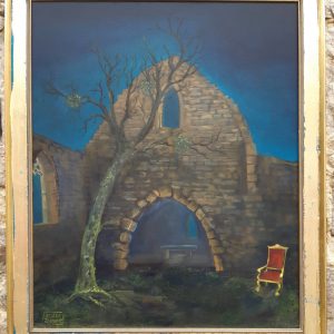 Kirchenruine Abterode, Gemälde von Ariane Zuber, Malerei zwischen Tag und Traum